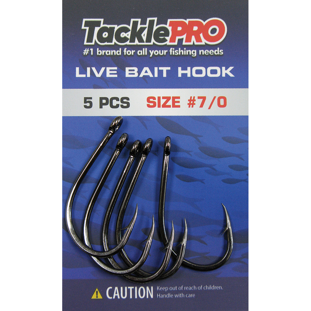 Tackle Pro Fishing Hooks – Live Bait #7/0 – 5pc – TacklePRO NZ